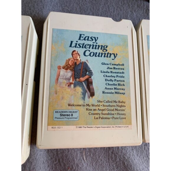 Easy Listening Country 8-Track 3 Tape Collection with Plastic Case - Picture 8 of 16